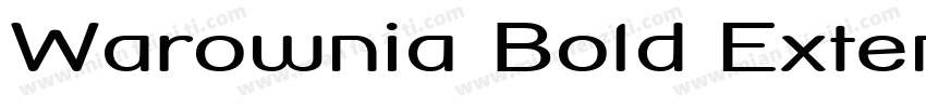 Warownia Bold Extend字体转换